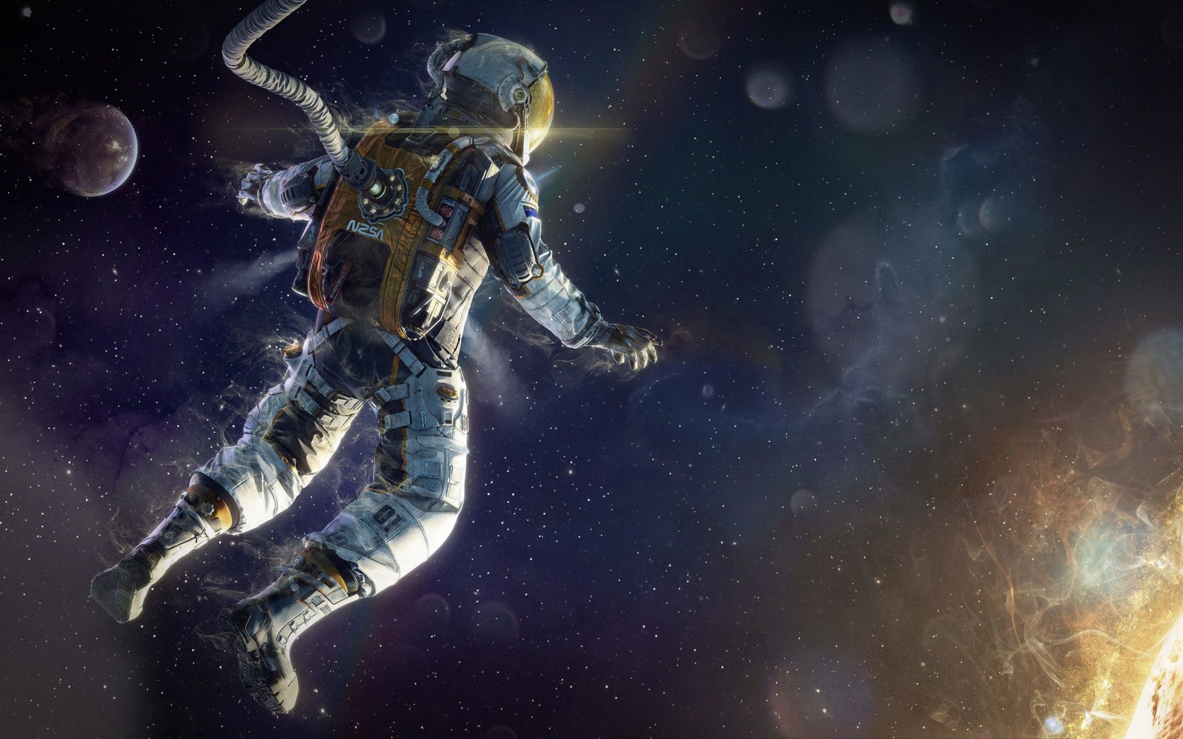 Hd Wallpaper Astronaut Lost In Dark Black Space Abstract Abstract ...