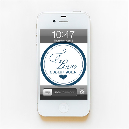 Circle Love Monogram Phone Wallpaper - The Wedding Chicks