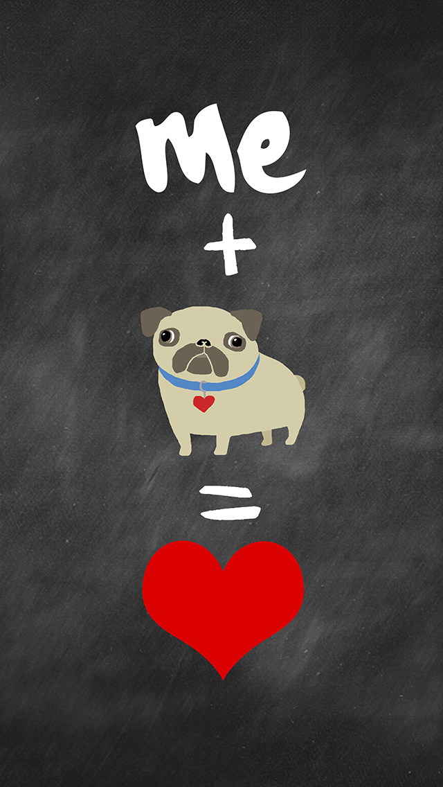 Phone Wallpaper me pug love - The Pug Diary
