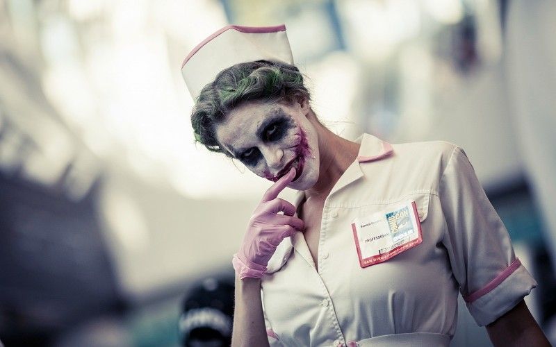 Movies cosplay The Joker nurse uniform free desktop backgrounds