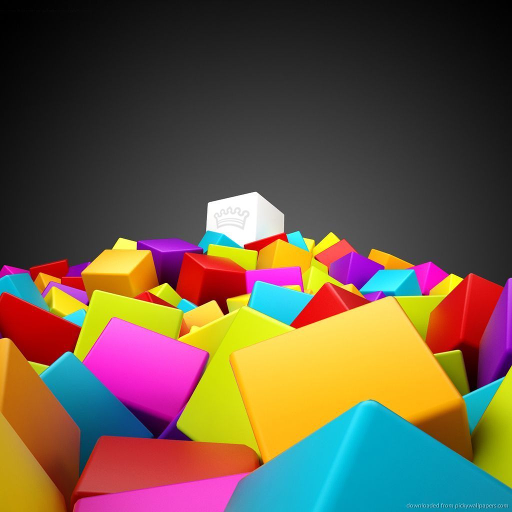 Download Cool 3D Colorful Cubes Wallpaper For iPad 2