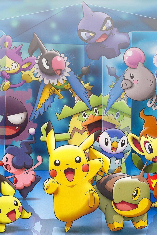 FREEIOS7 pokemon friends - parallax HD iPhone iPad wallpaper