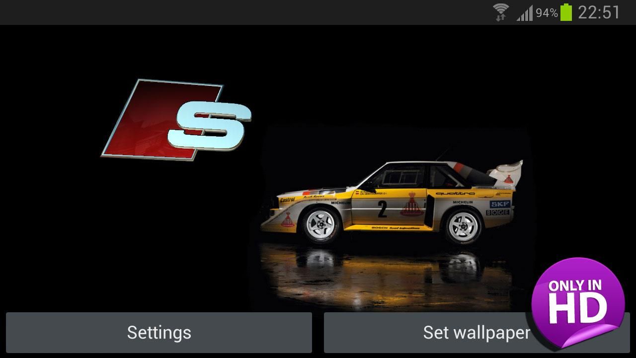 3D AUDI Logo Live Wallpaper for (Android) Free Download on MoboMarket