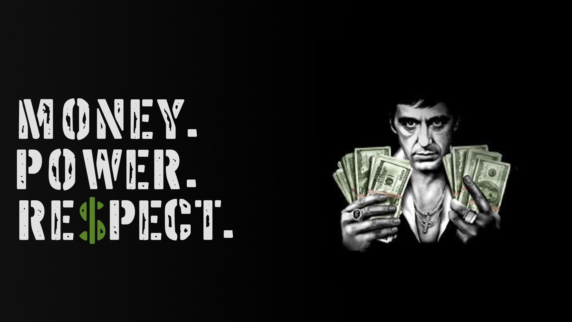 black and white, money, drugs, quotes, Scarface, monochrome, Al ...