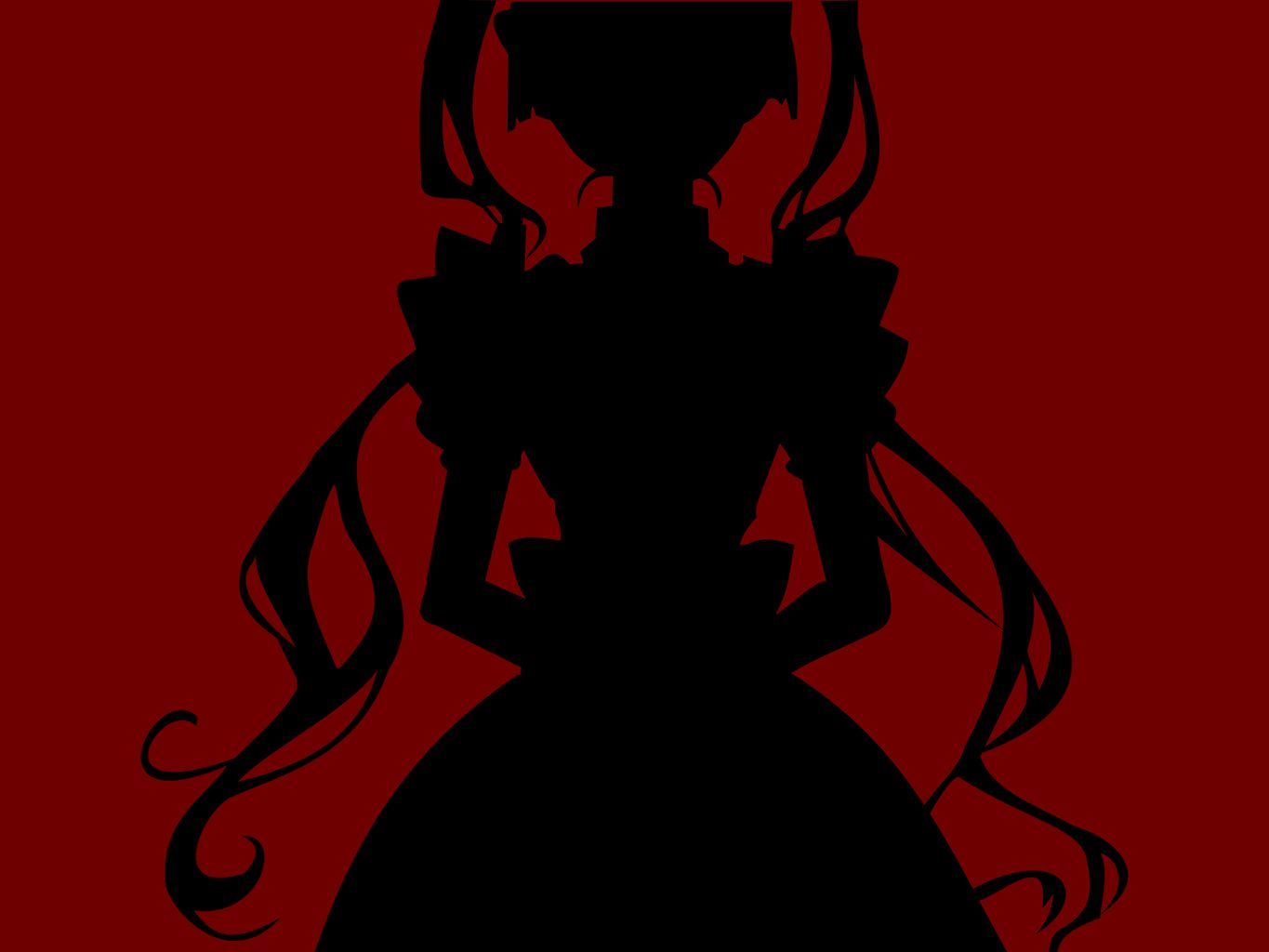Silhouette Maria Holic Simple Background Desktop and mobile