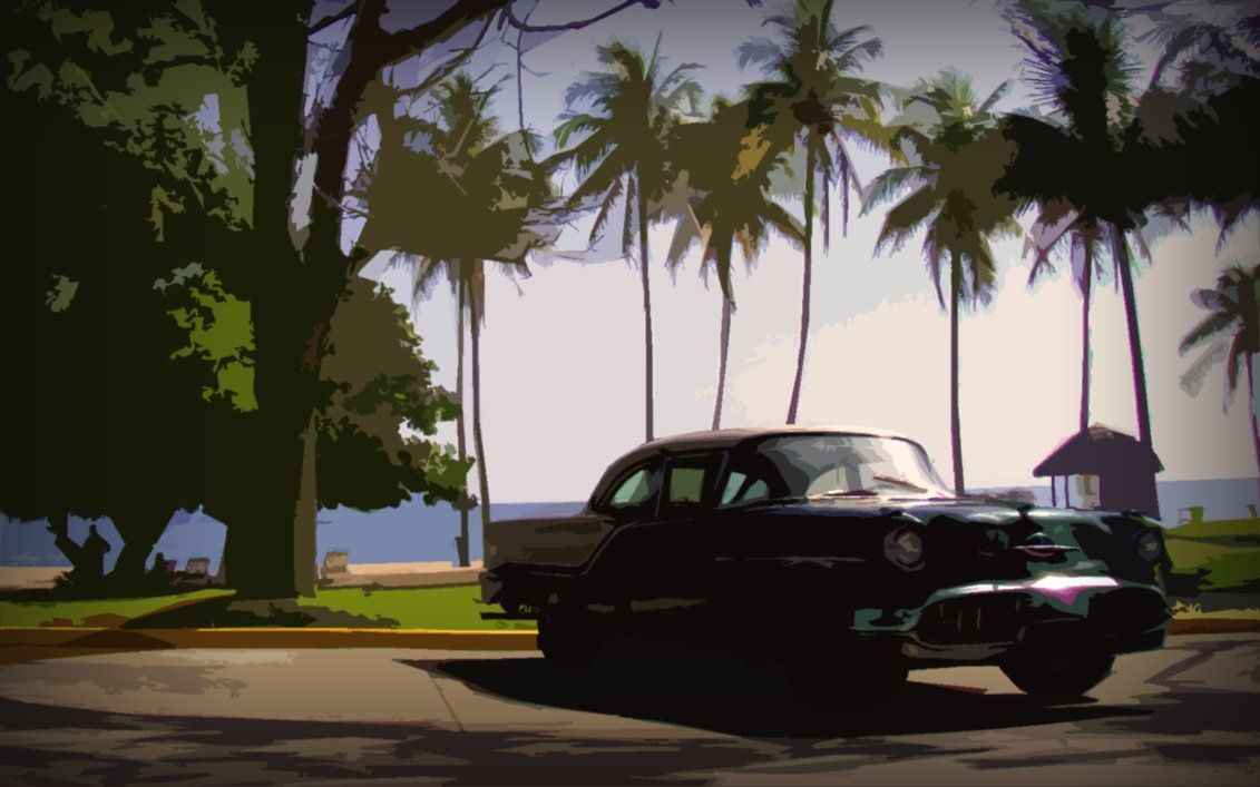 Cuban Car on Beach Wallpaper by ozone48 on DeviantArt