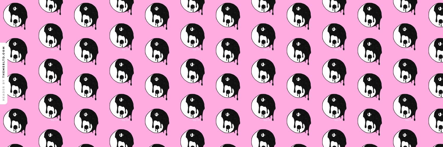 Dripping Yin And Yang Pink Ask.fm Background - Peace Backgrounds