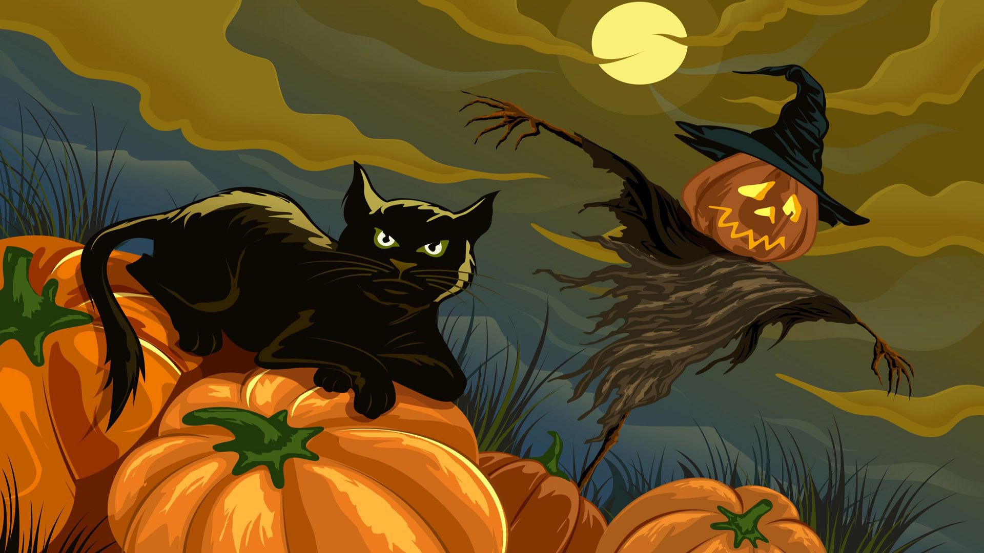 Halloween Pumpkins Wallpaper » WallDevil - Best free HD desktop ...