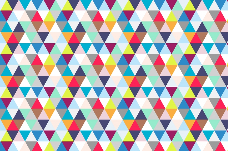 Multicoloured Triangles Wallpaper | MuralsWallpaper.co.uk