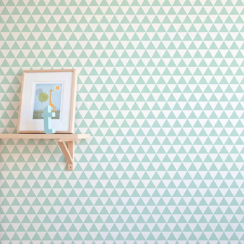 Geometric Triangle Print Removable Wallpaper for Nursery