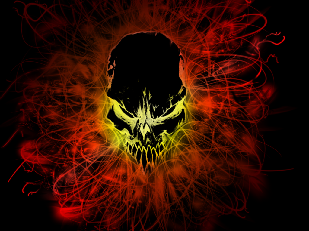 Wallpaper 3 - Black Fire Skull by Blacktiger5 on DeviantArt