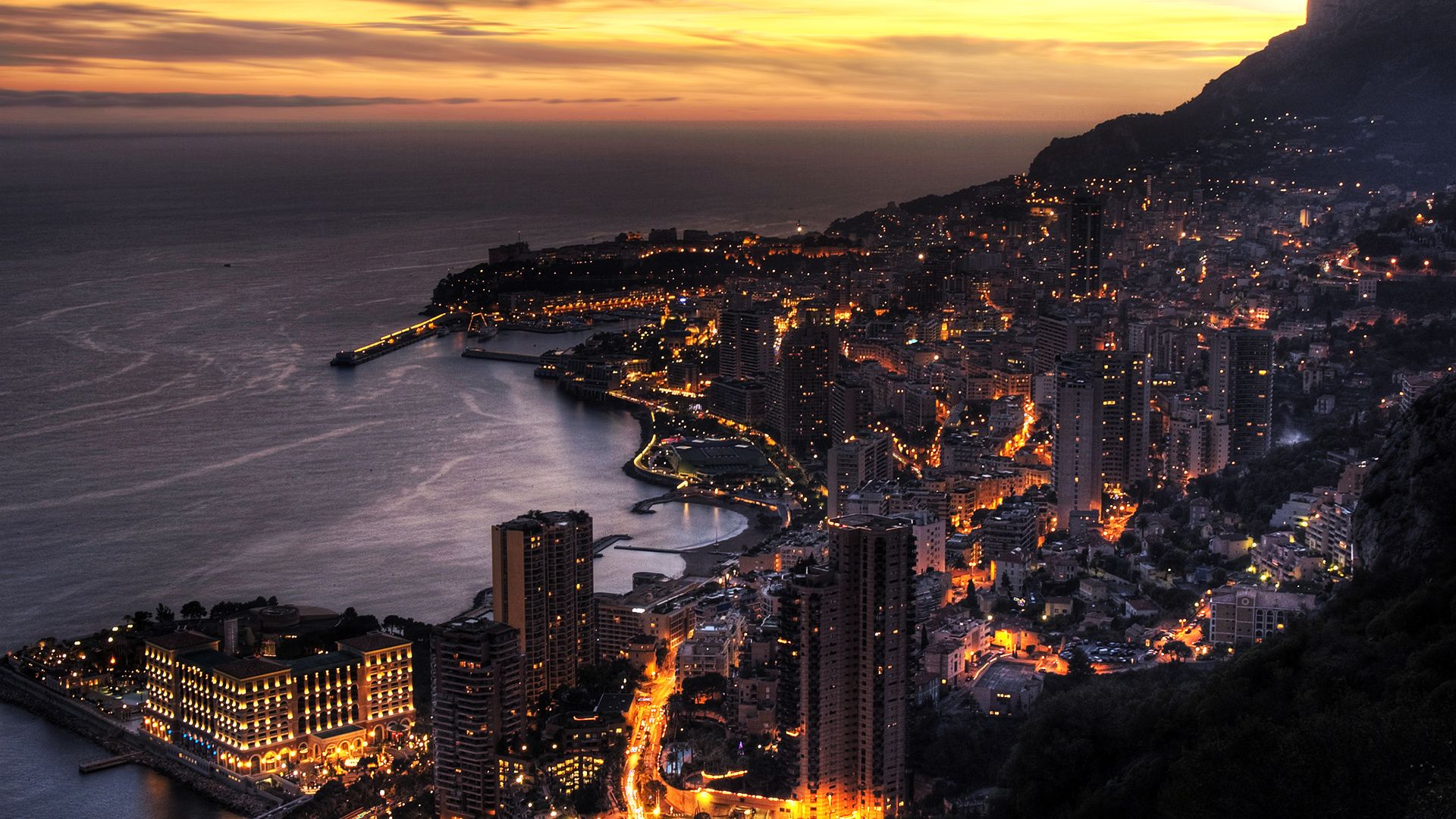 View from the hill on the Monaco wallpaper - Beach Backgrounds