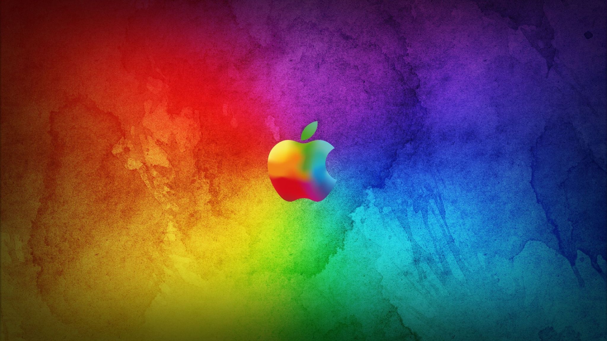 Download Wallpaper 2048x1152 Apple, Colorful, Background, Brand