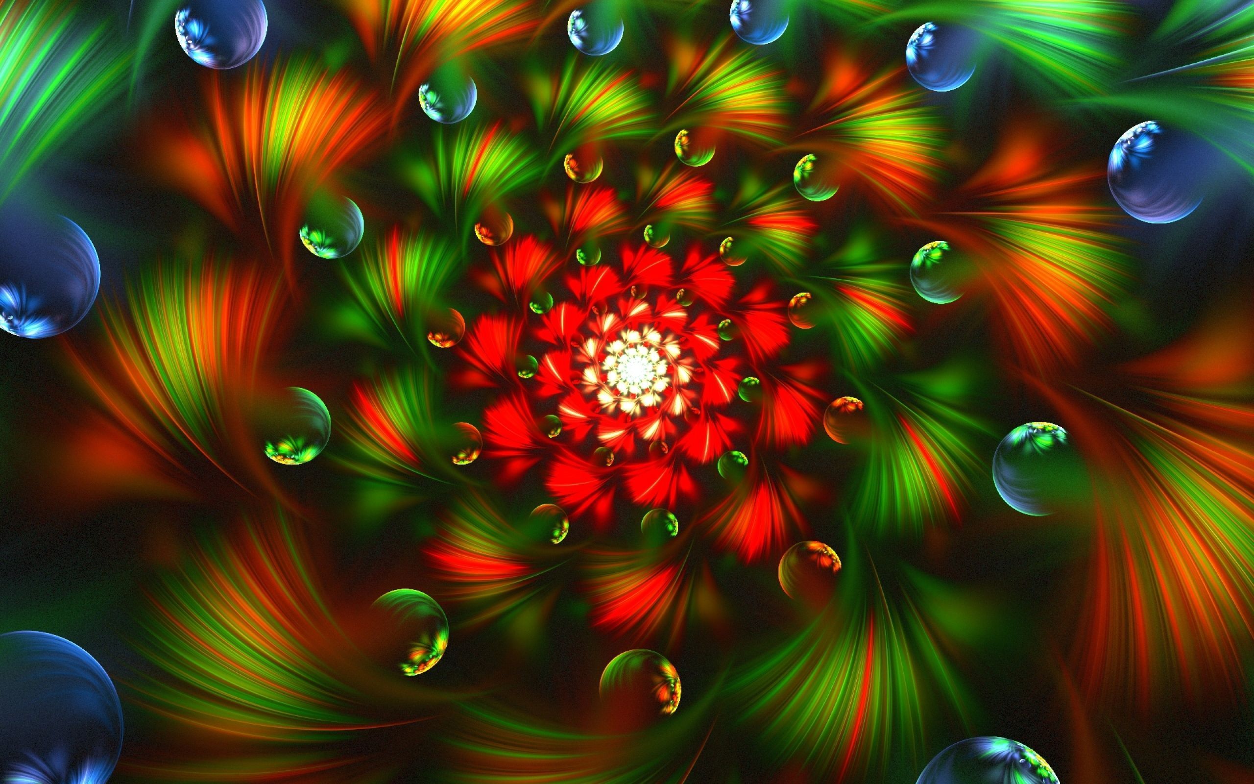 Download Wallpaper 2560x1600 3d, Abstract, Fractal, Colorful