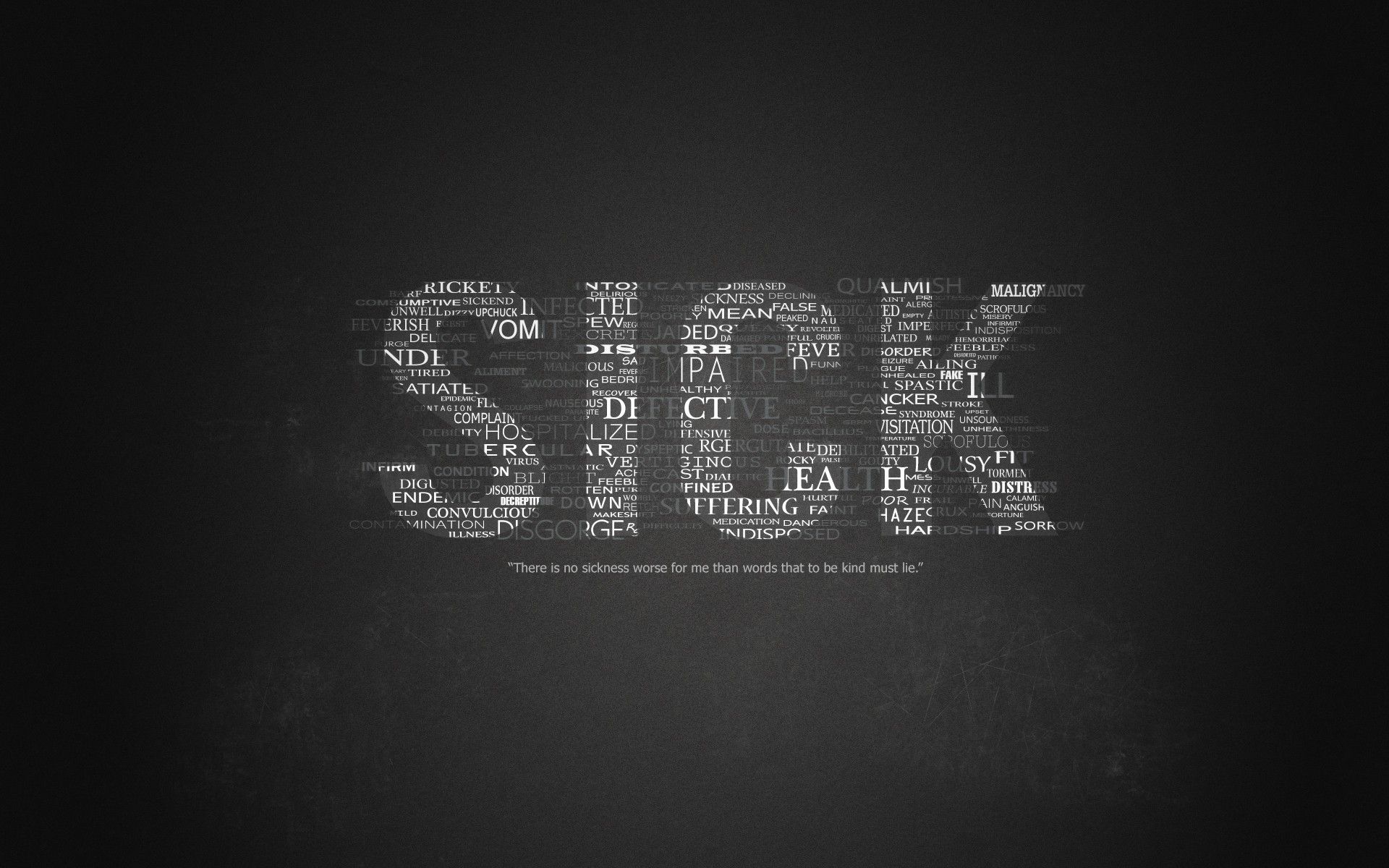 Text quotes typography sick grayscale wallpaper | 1920x1200 ...