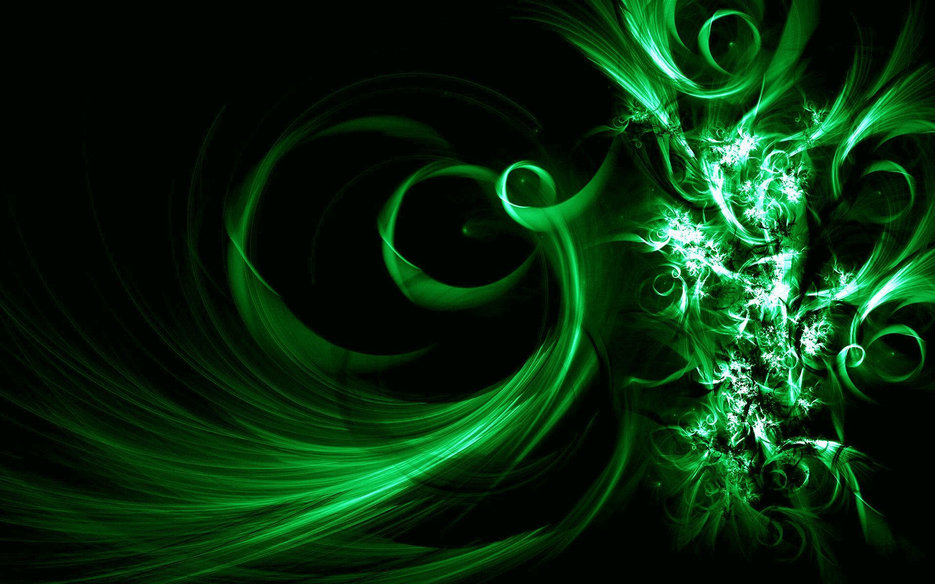3D & Abstract: Green Abstract Black High Quality Resolutions ...