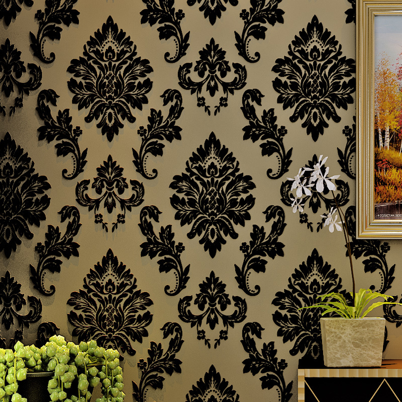 Online Buy Wholesale velvet flock wallpaper from China velvet ...