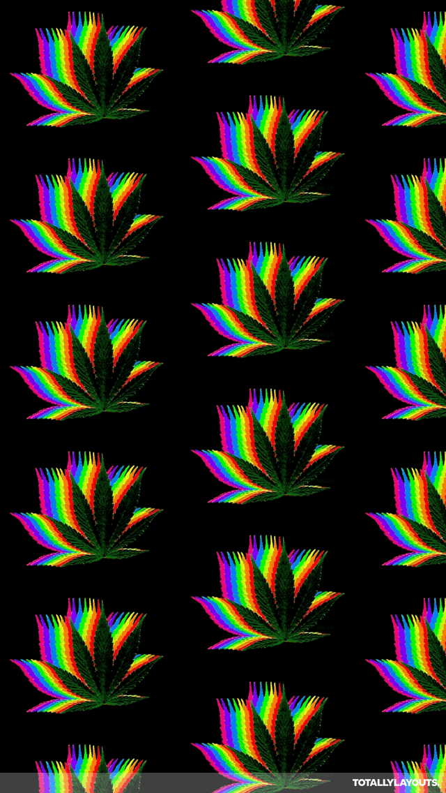Rainbow Weed iPhone Wallpaper - Random Backgrounds