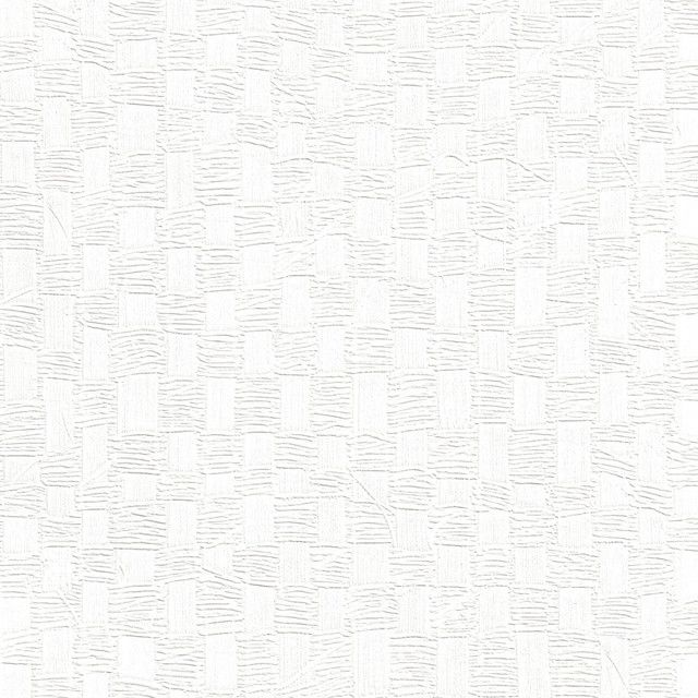 Metallic White Geometric Embossed Woven Basket Wallpaper