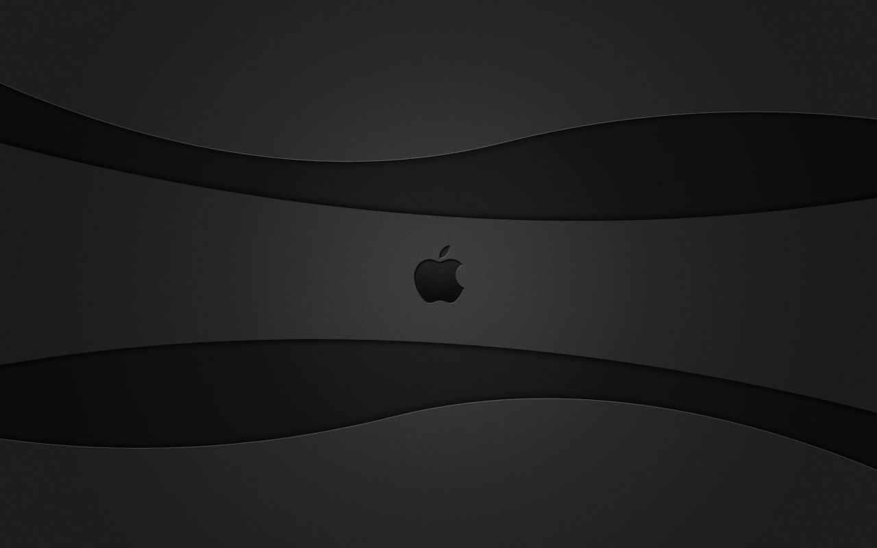 New Curved Black Apple 1280800 Awesome Backgrounds