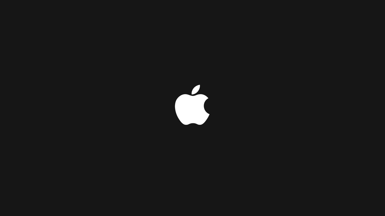 1280x720 Apple Logo (black) desktop PC and Mac wallpaper