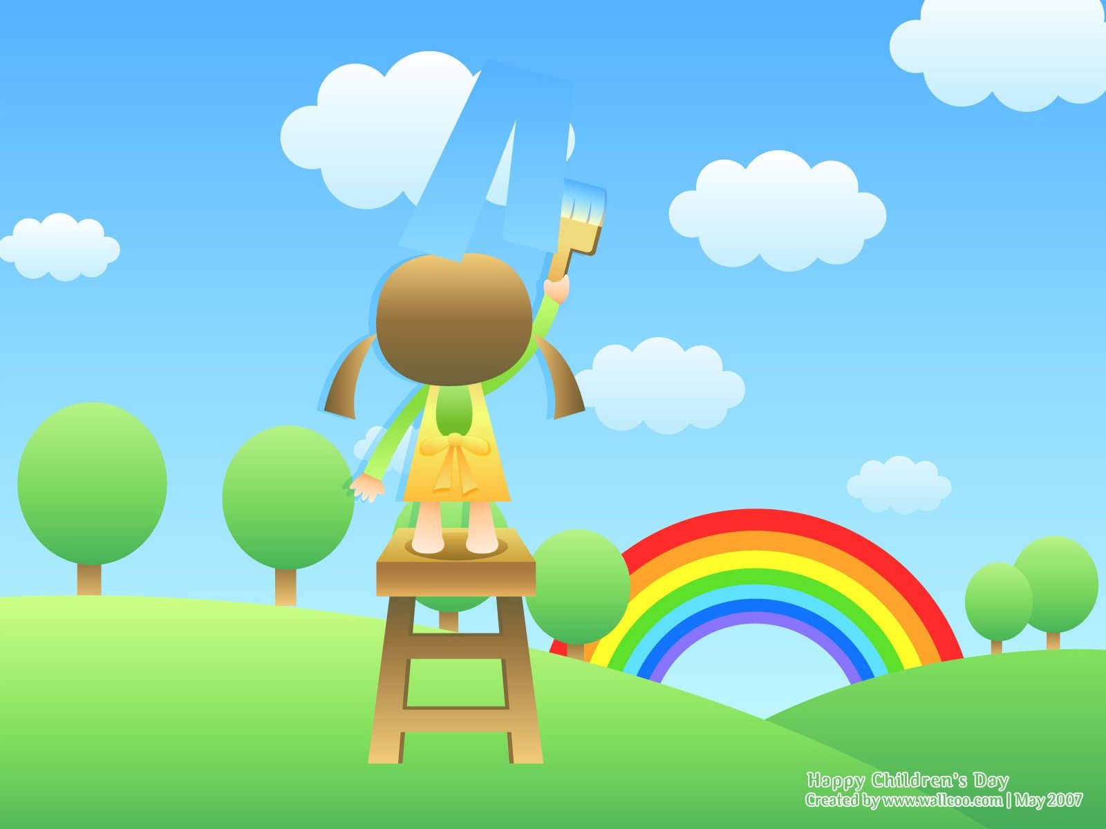 Desktop Wallpapers - Rainbow kids - Children Free Desktop