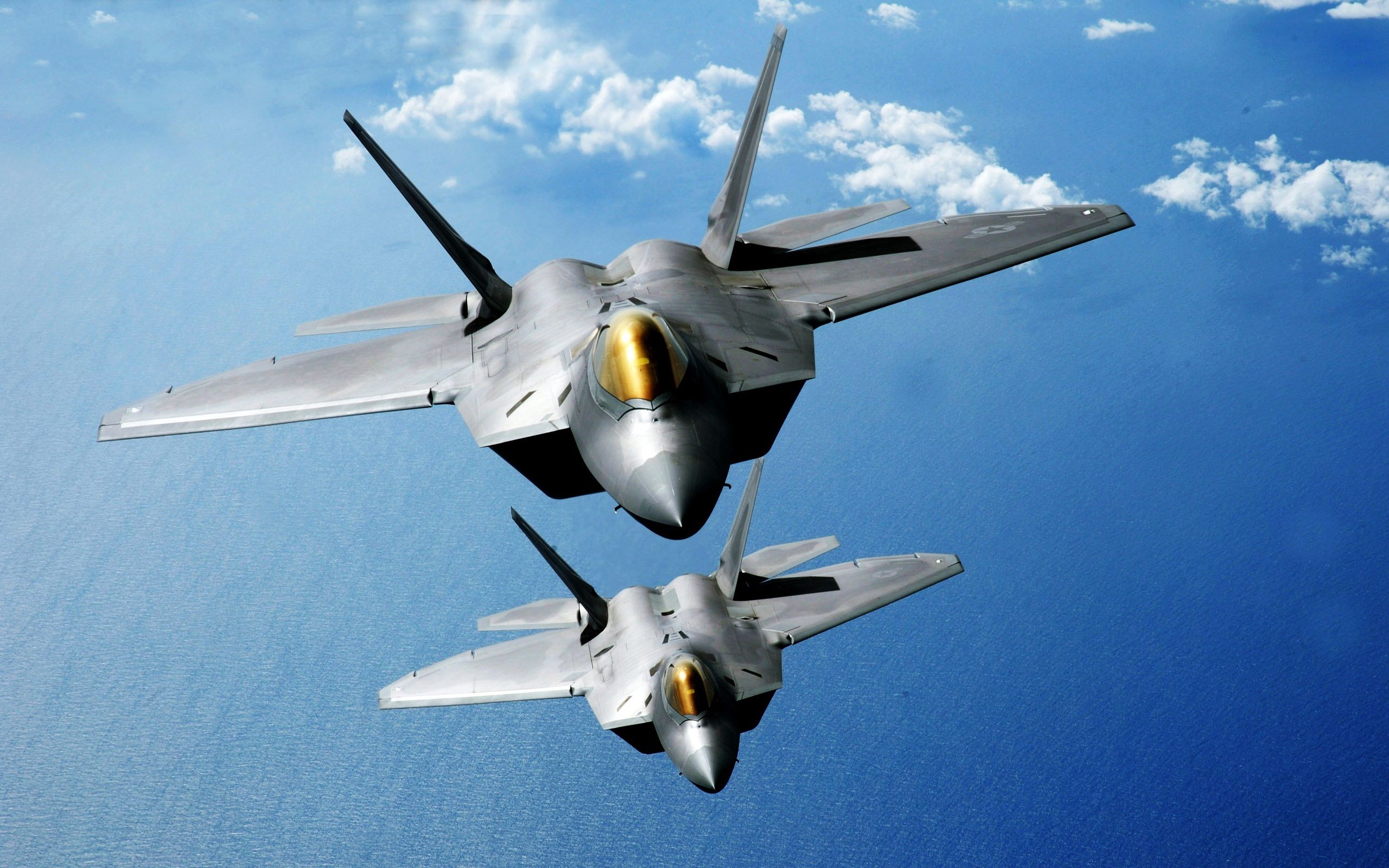 F 22 Raptors Over the Pacific Wallpapers HD Backgrounds