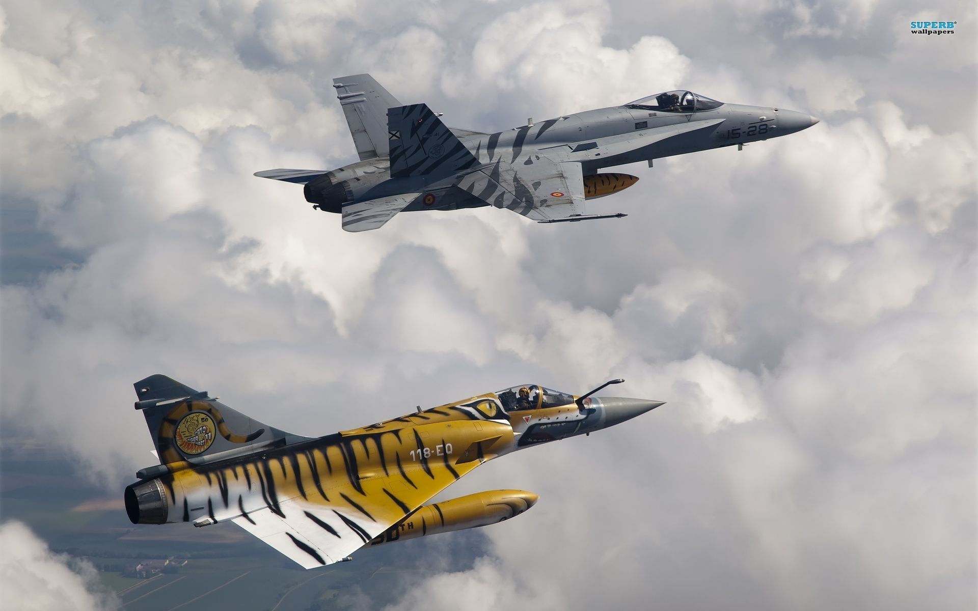 F-18 and Mirage wallpaper - Aircraft wallpapers - #8985