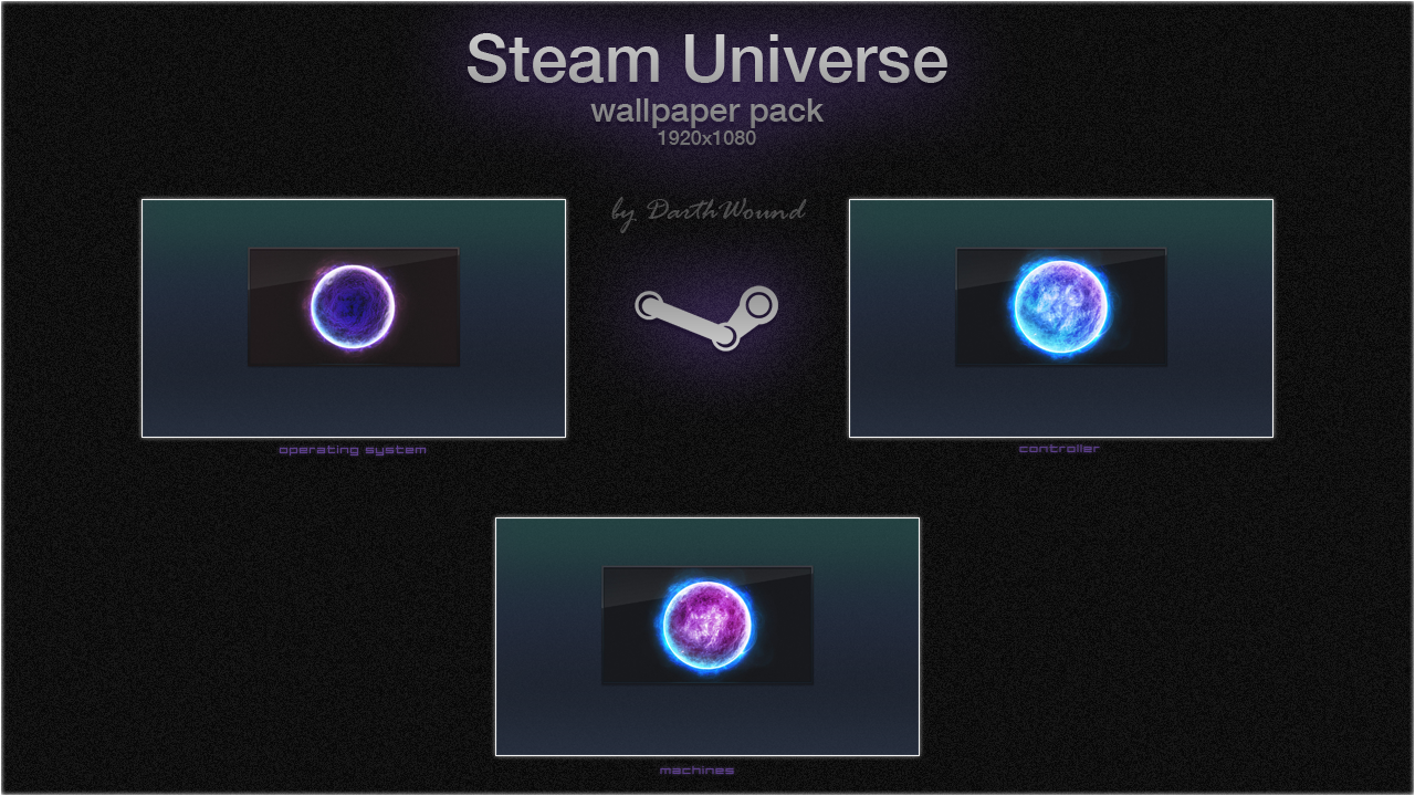 More steam. Universe стим. Steam os Wallpaper. STEAMOS как выглядит. Steam os 3.