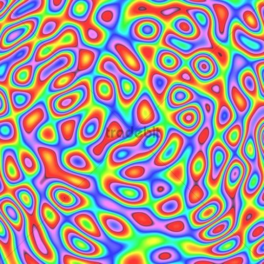 Psychedelic background with colourful, garish colours - Download Ab...