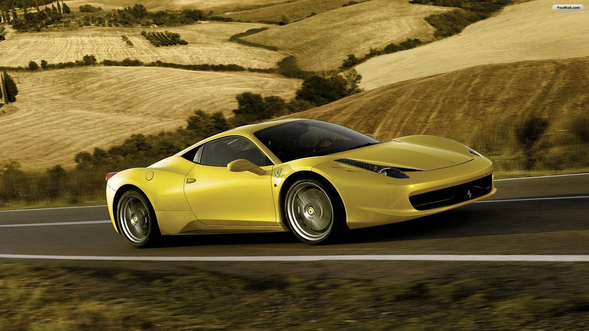 YouWall - Yellow Ferrari 458 Wallpaper - wallpaper,wallpapers,free ...
