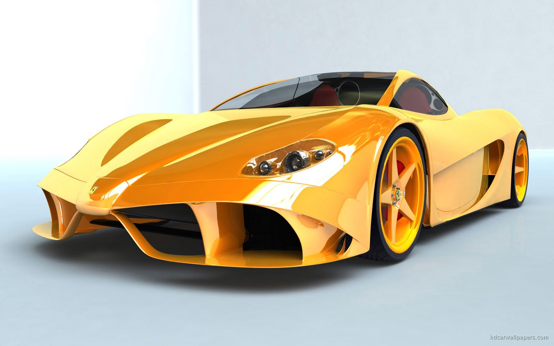 Ferrari Yellow Concept Wallpaper | HD Car Wallpapers