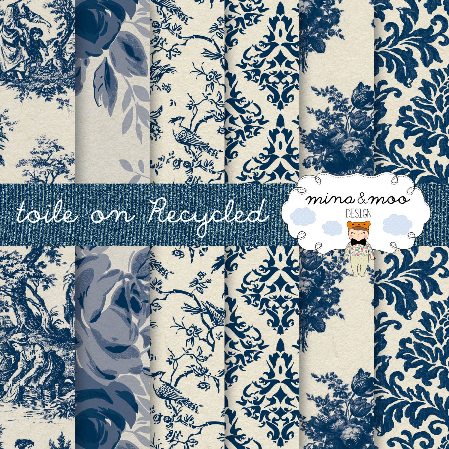 Popular items for toile fabric on Etsy