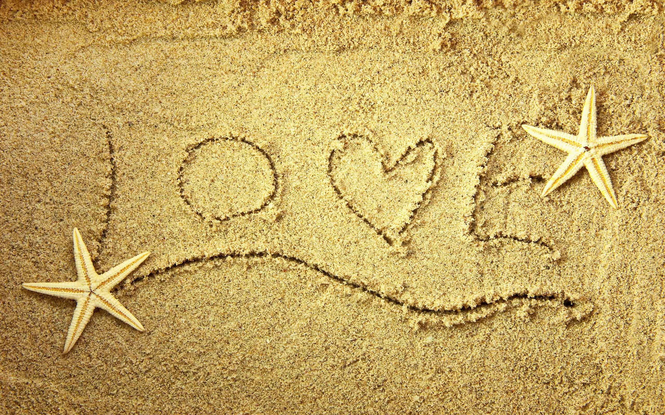Love Letters In The Sand Wallpaper Download High Quality