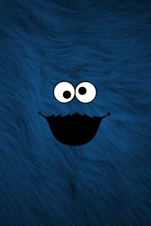 Iphone wallpaper - blue cookie monster background iphone