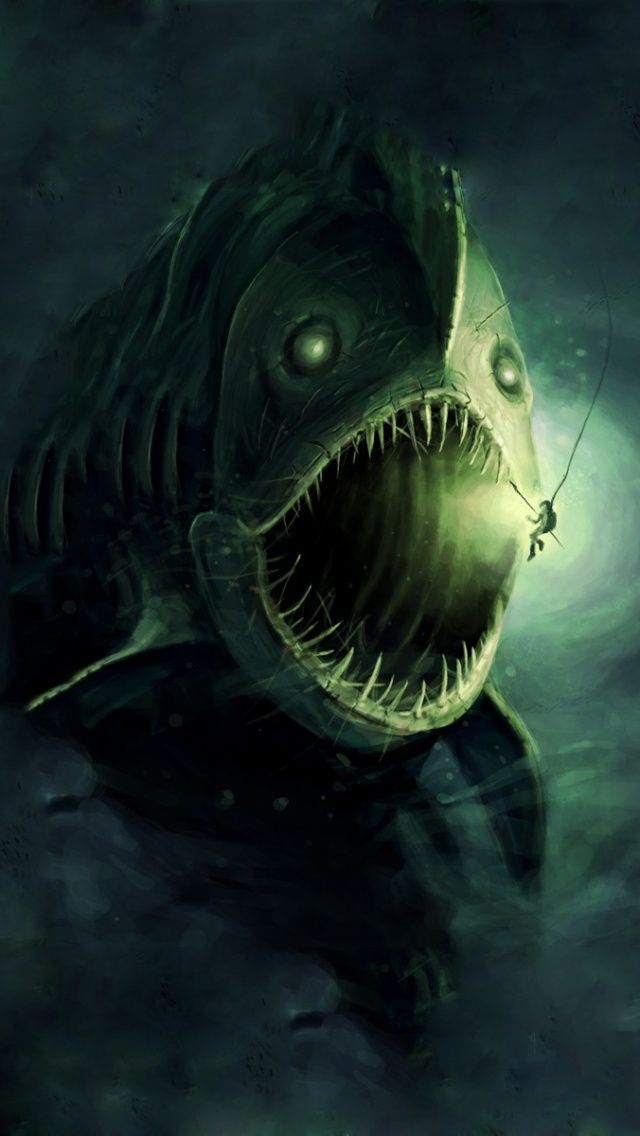 Monster Fish iPhone 5 Wallpaper | ID: 23154