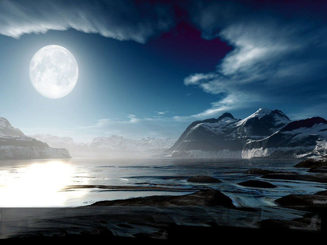 Beautiful Romantic Moonlight Backgrounds