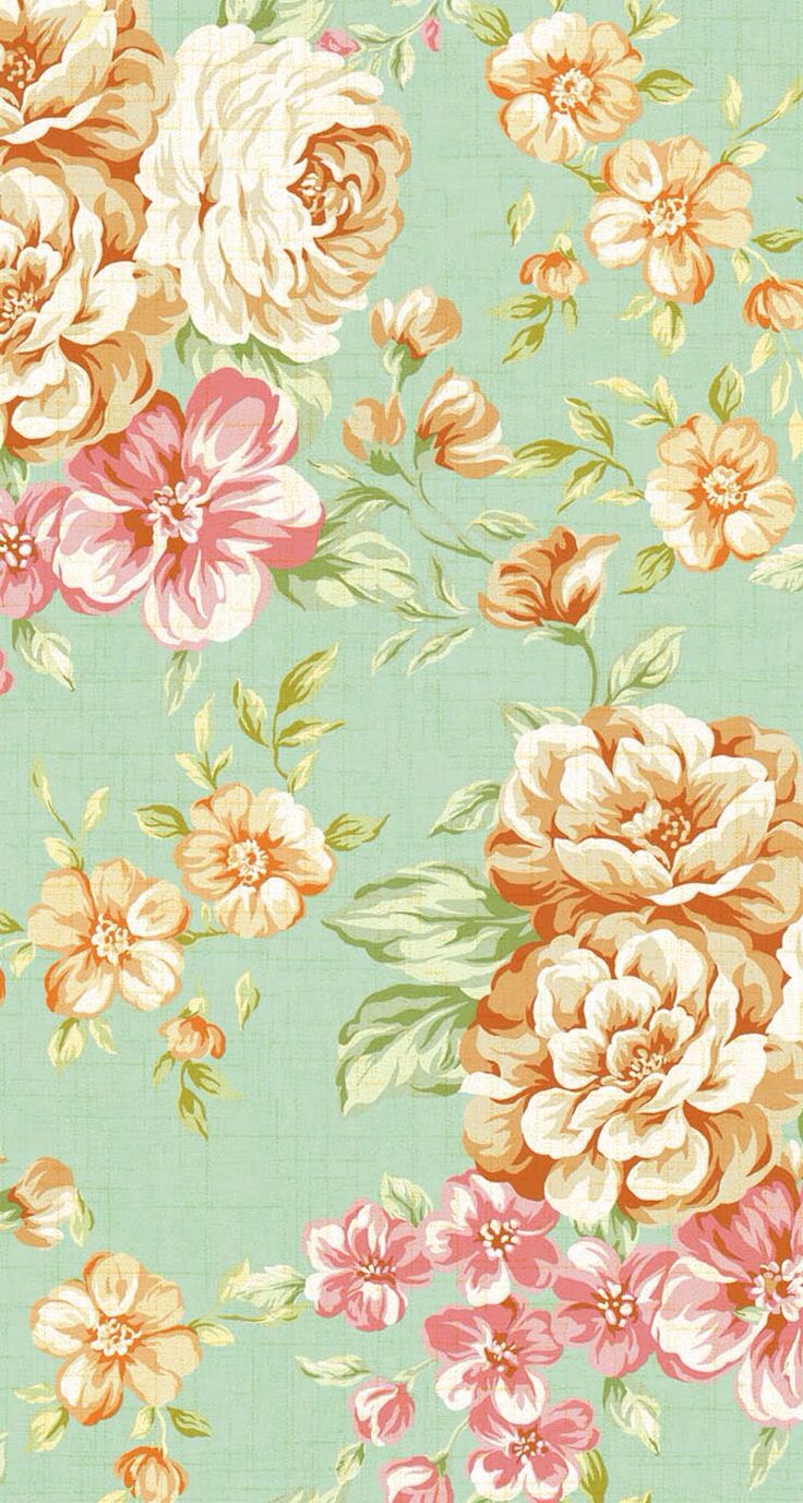 IPhone 5 wallpapers - Vintage Flower Print 3 Wallpapers