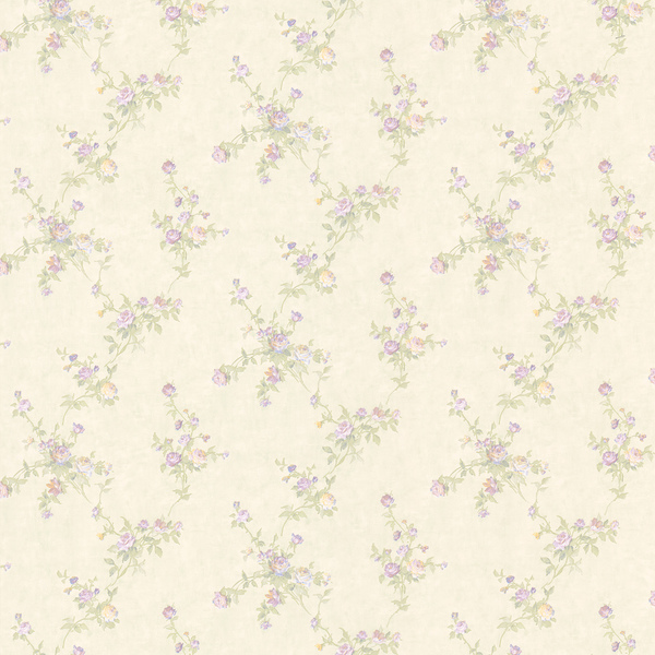Lavender Small Floral Print Wallpaper - 15478379 - Overstock.com ...