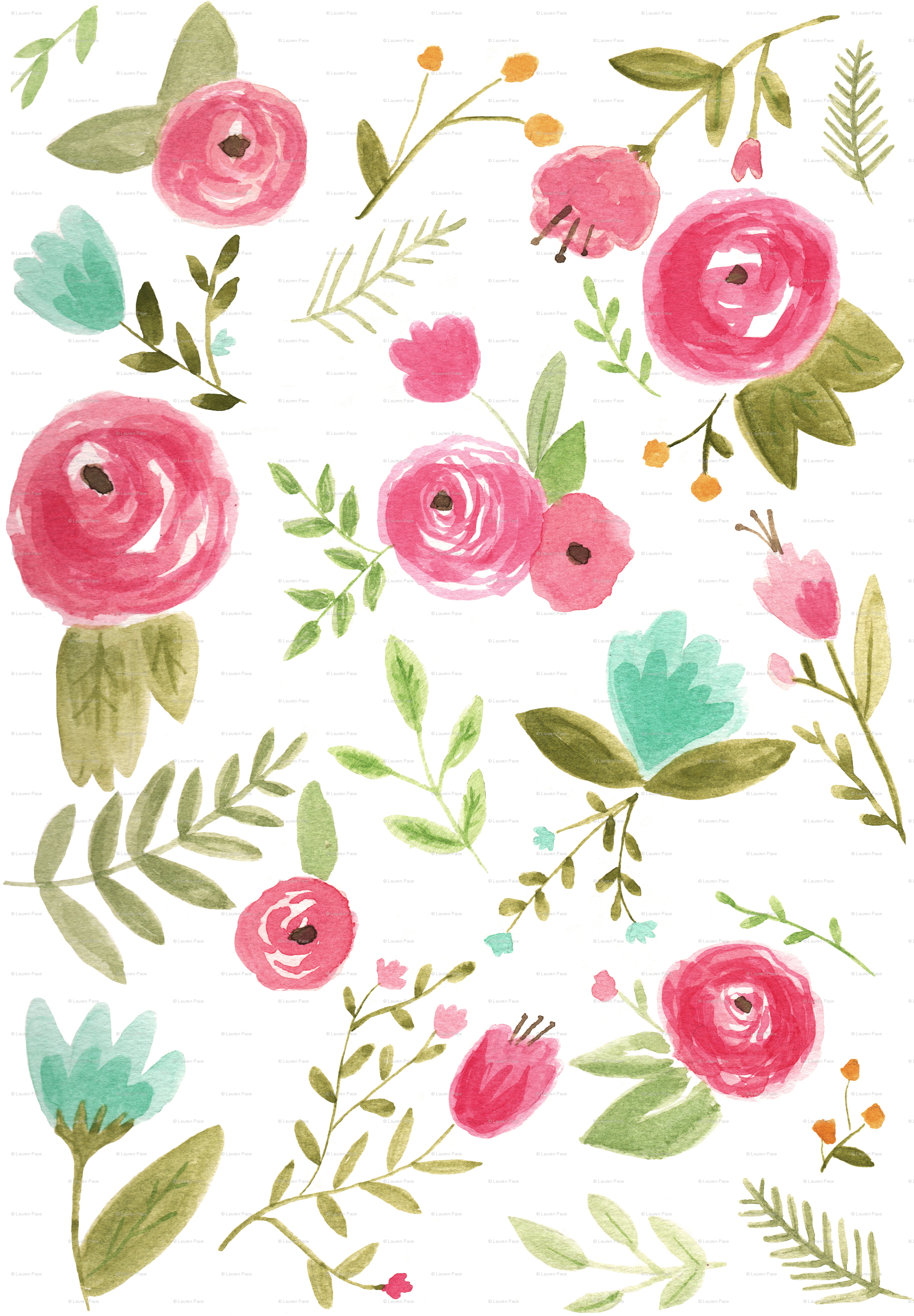 bold floral fabric, wallpaper & gift wrap - Spoonflower