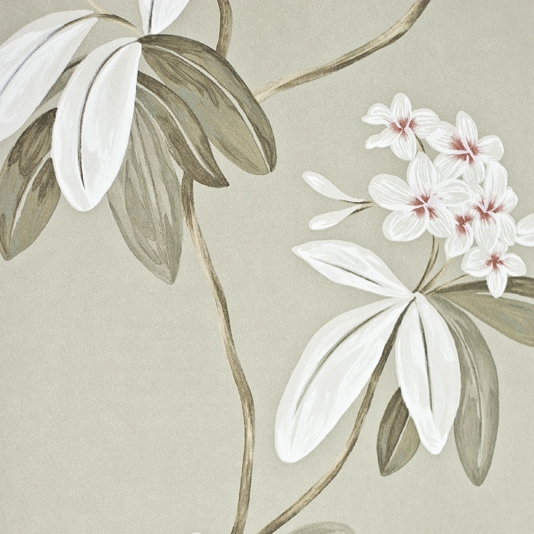 Oleander Floral Wallpaper Pewter | Sanderson Richmond Hill ...