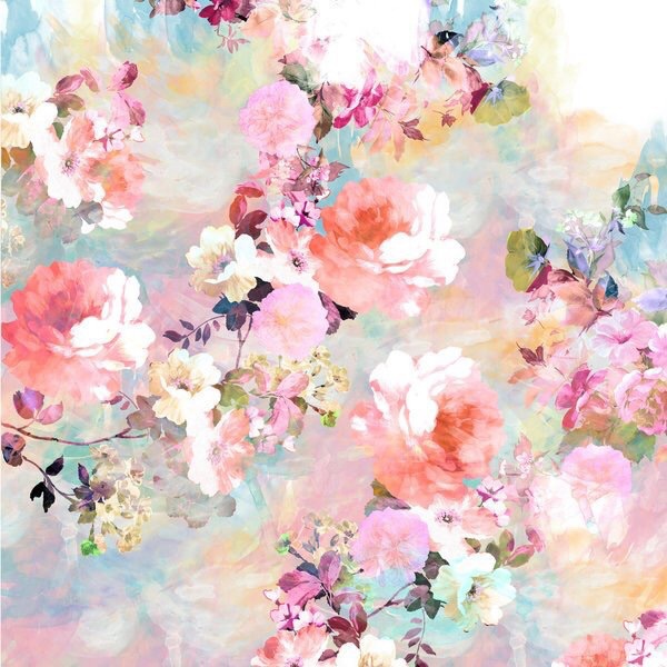 aesthetic, colorful, floral, floral print, flowers - image ...