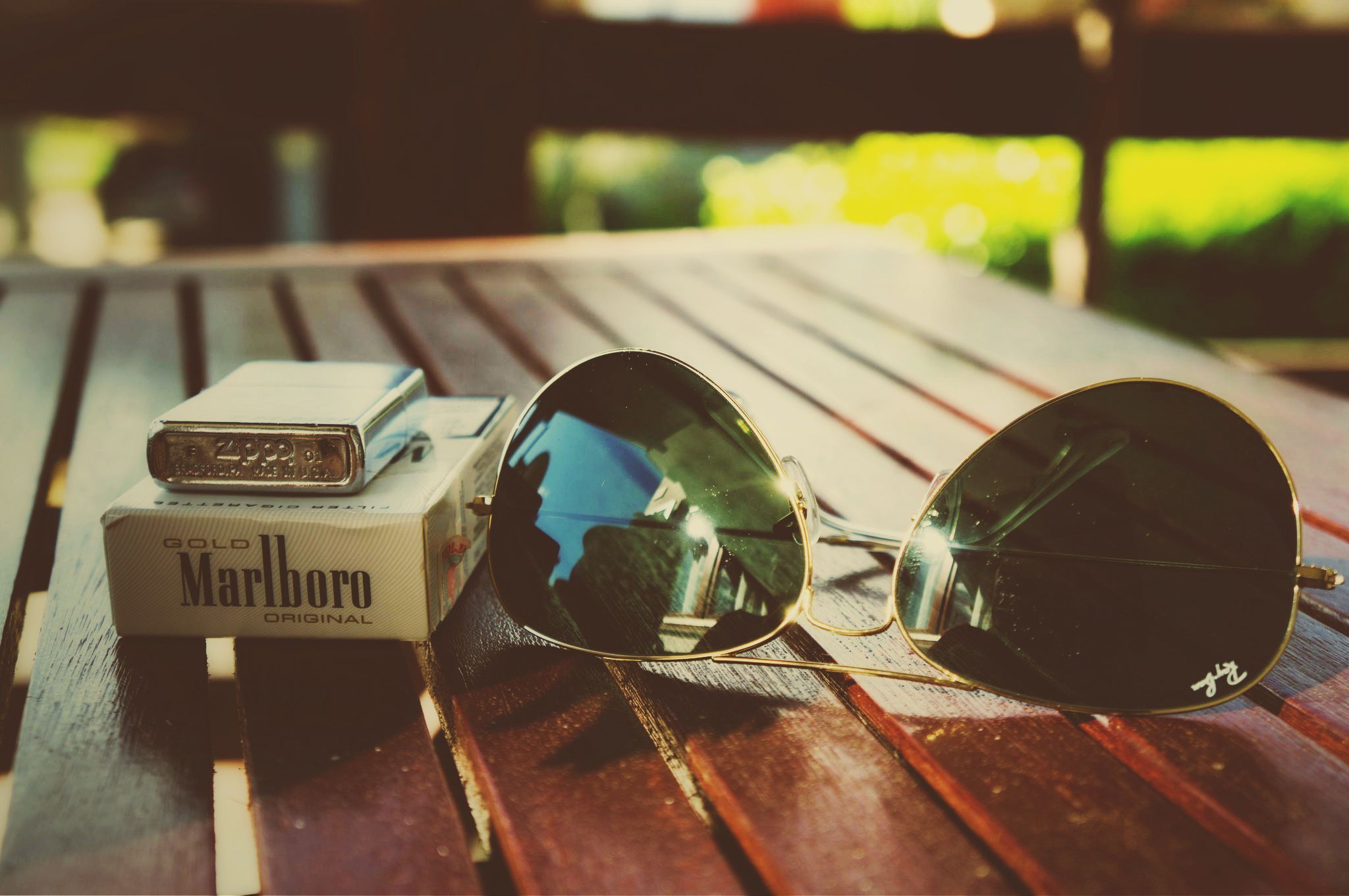 Ray Ban Zippo Marlboro Lighter Cigarette Glasses wallpaper by