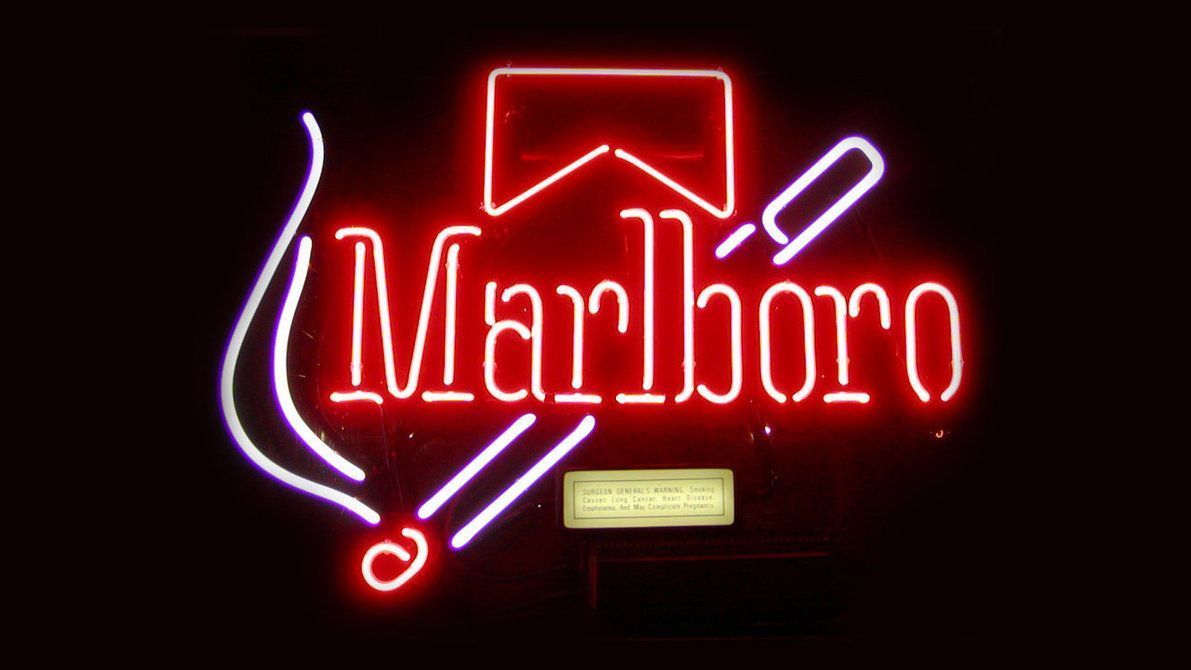 Marlboro Old-School Neon Sign HD Wallpaper by TouchOfGrey on ...