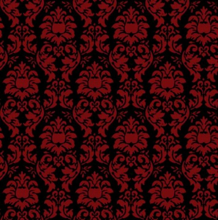 Red and black damask wallpaper | Alice in Wonderland | Pinterest ...