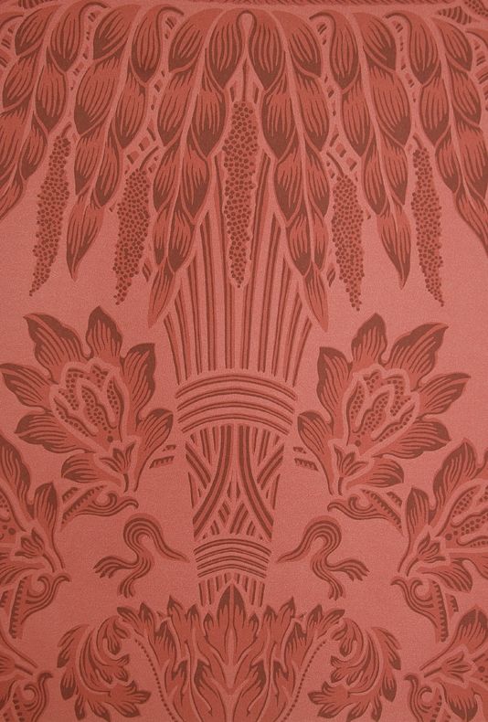 Long Gallery Damask Wallpaper Red| Classic Damask Wallpaper From ...