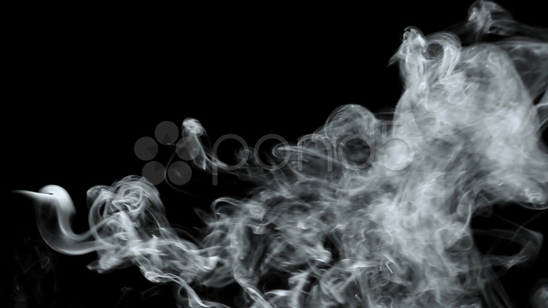Smoke Over Black Background. Stock Footage - YouTube