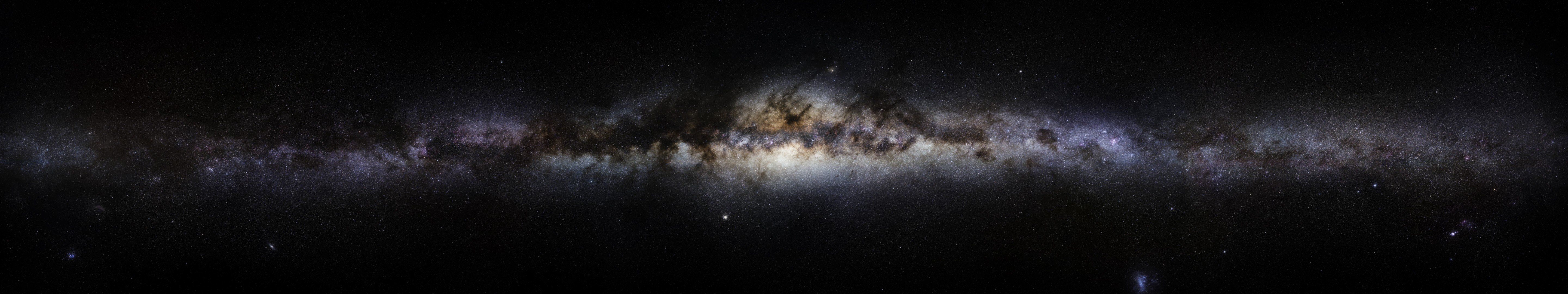 Nature panorama Milky Way multiscreen wallpaper 5760x1080