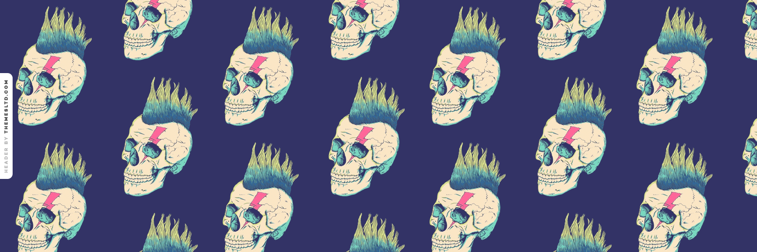 Punk Skulls With Thunderbolt Ask.fm Background - Skull Wallpapers