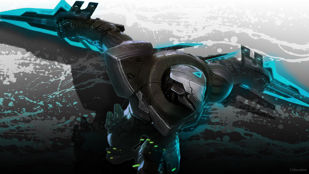 Project Zed Blue HD Background by Cyberation by Cyberation